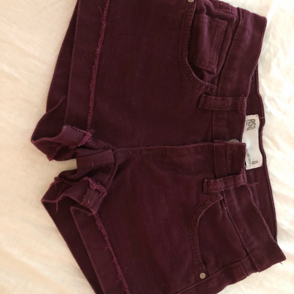 Burgundy shorts
